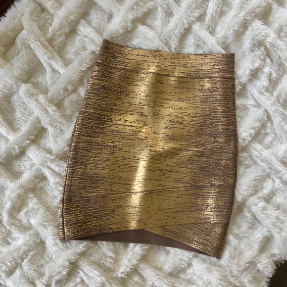BCBG Maxazria golden wrap skirt - Picture 5 of 7